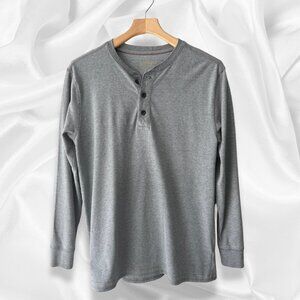 Outdoor Life Gray Wilderness Sueded Henley Long Sleeve‎ Casual Men's Size M